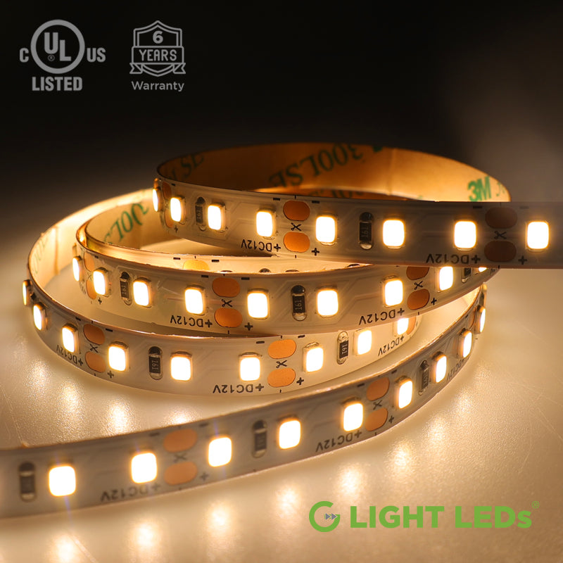 12V DC G Light SMD2835 High Density, Indoor, UL Listed, Warm White, 3000K