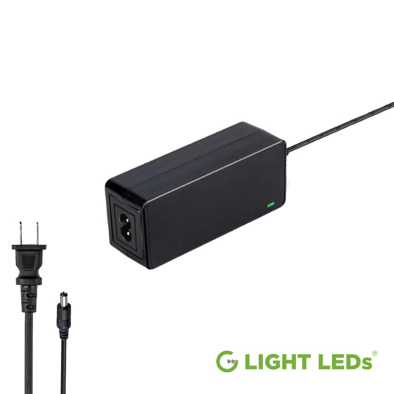 12V Plug and Play Power Supply, 60W UL Listed, CCTV, LED Lighting,