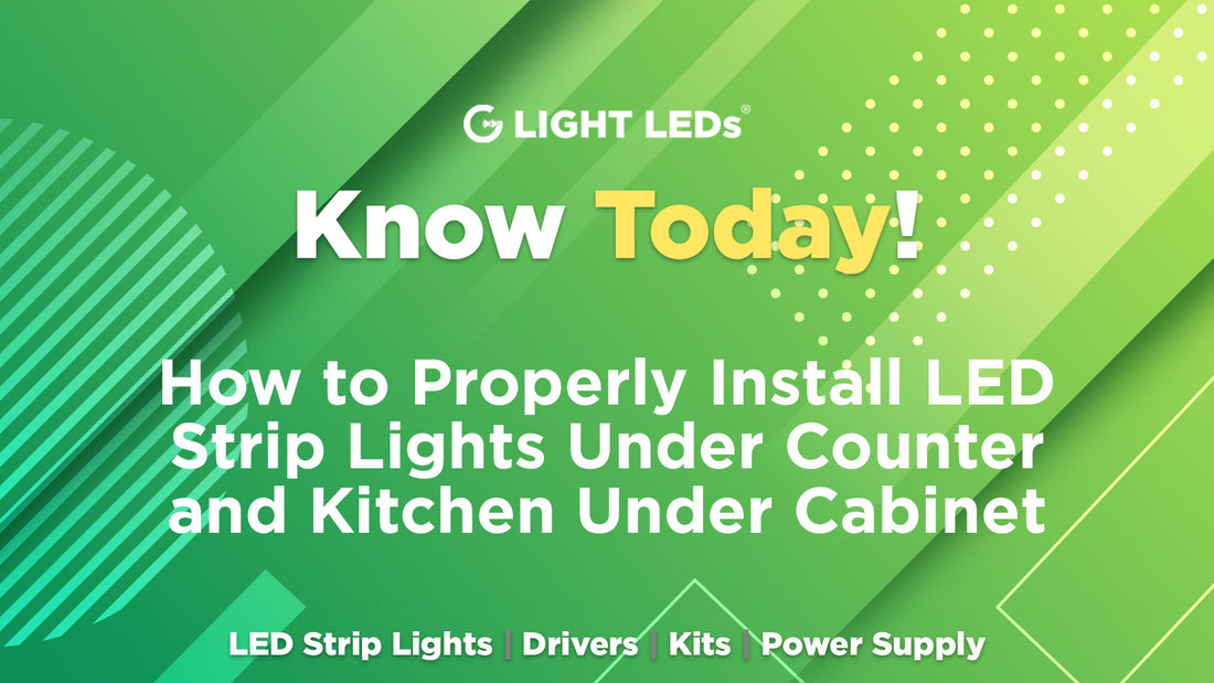 How to Properly Install LED Strip Lights Under Counter and Kitchen Under Cabinet