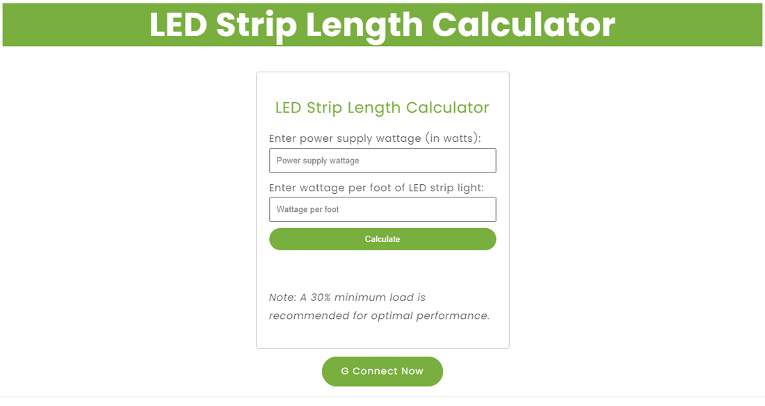 Led Module Resolution Calculator Online LED Strip Light Calculator – G Light LEDs