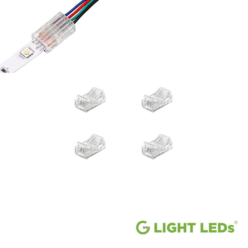 12V and 24V G-Multi Color RGB Strip to Wire Connector – G Light LEDs
