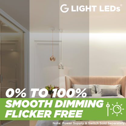 0% to 100% Smooth Dimming, COB LED Tape Light